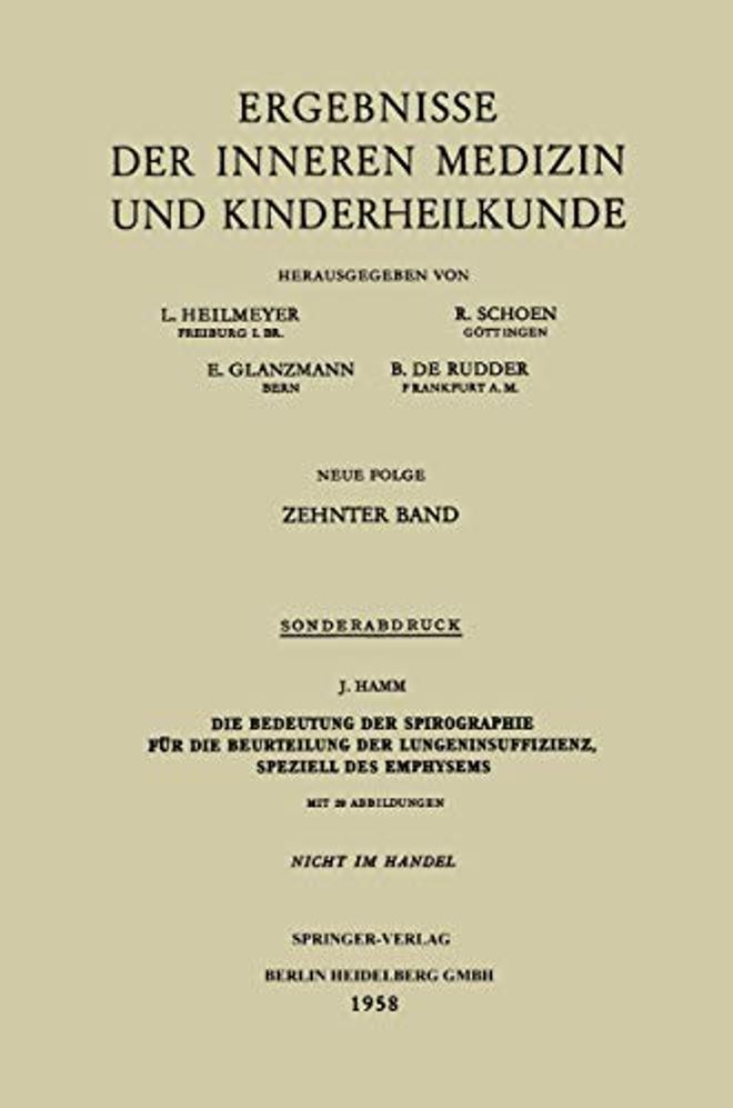 Bedeutung Der Spirographie Für Die Beurteilung Der Lungeninsuffizienz, Speziell Des Emphysems